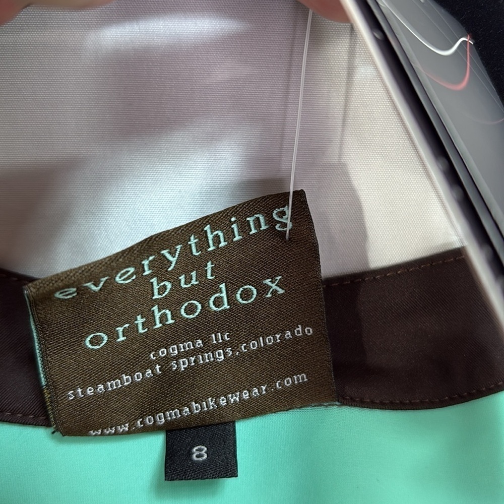 🪐 nwt Cogma Bridget cycling, dress, aqua and chocolate brown - Picture 11 of 11